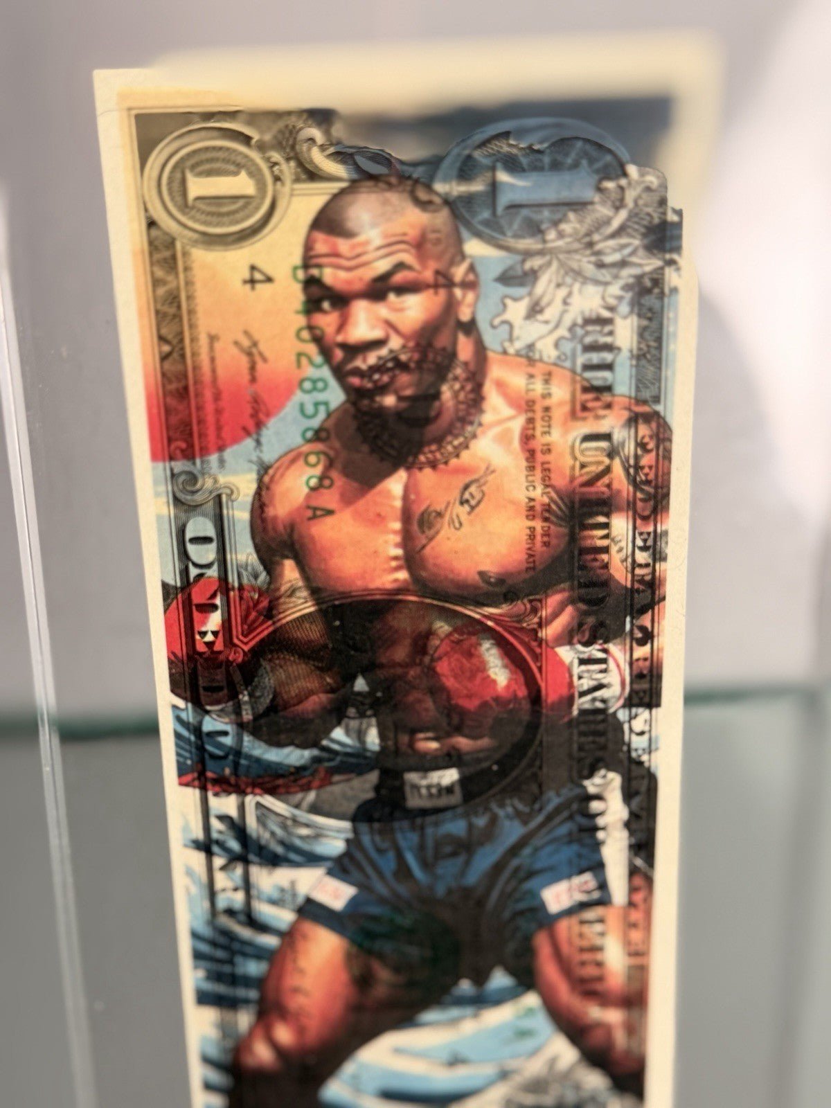 Death NYC — $1 Bill Mixed Media Art | & Numbered /100 | Acrylic Frame - Gauntlet Gallery