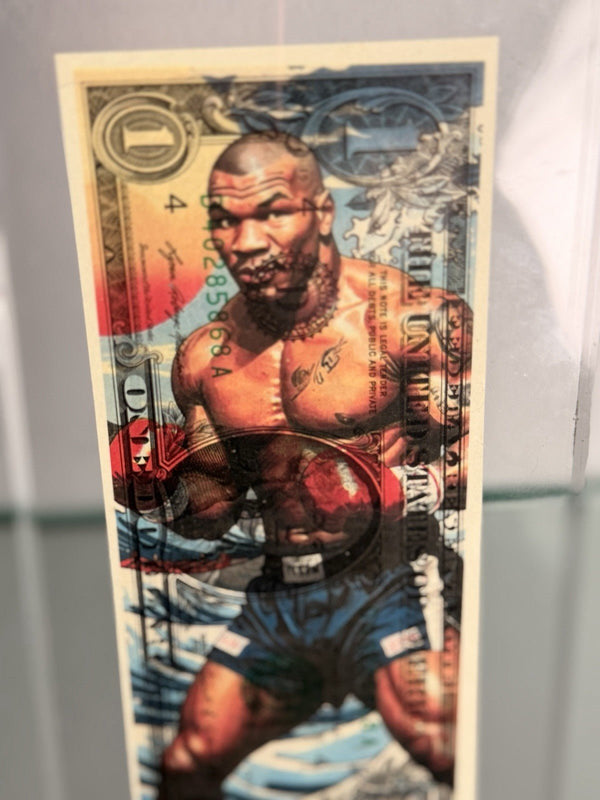 Death NYC — $1 Bill Mixed Media Art | & Numbered /100 | Acrylic Frame - Gauntlet Gallery