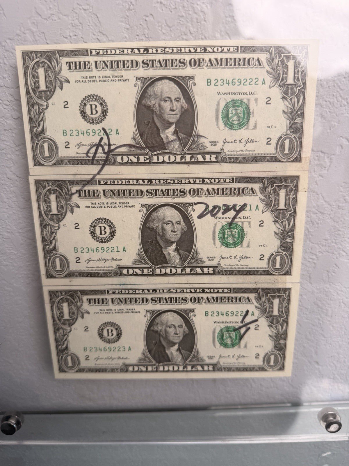 Death NYC — 1/1 Rolex Daytona Mixed Media on $1 Bills, Framed Art - Gauntlet Gallery