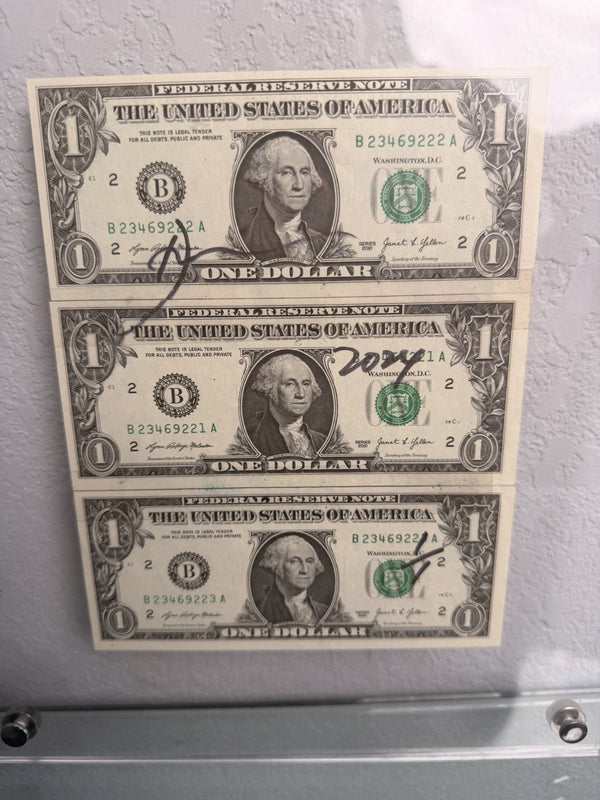 Death NYC — 1/1 Rolex Daytona Mixed Media on $1 Bills, Framed Art - Gauntlet Gallery