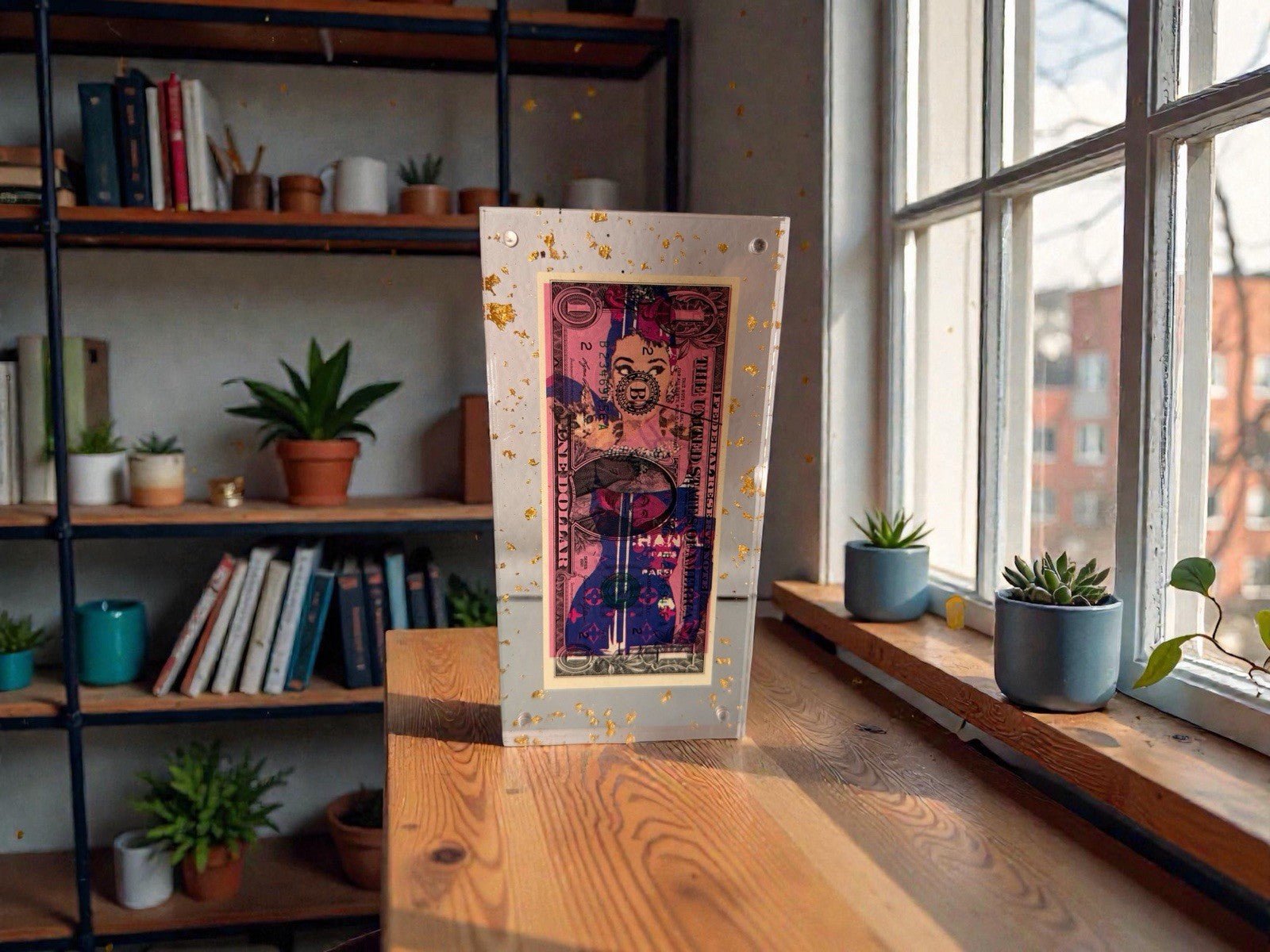 Death NYC — Audrey Hepburn × Chanel $1 Bill Art, 100, Framed - Gauntlet Gallery