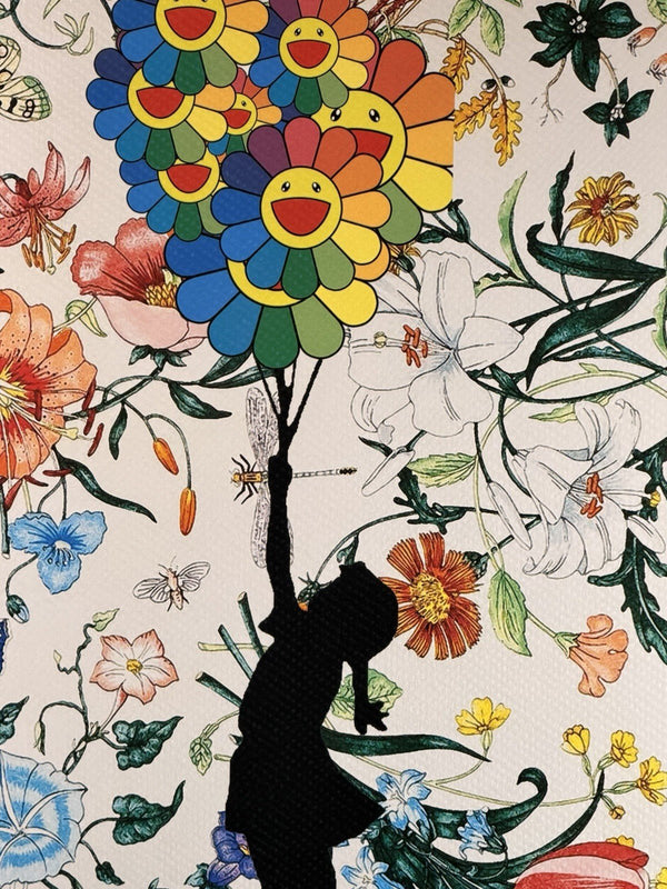 Death NYC Banksy Balloon Girl Murakami Flowers Gucci Flora Pop Art Signed Print - Gauntlet Gallery