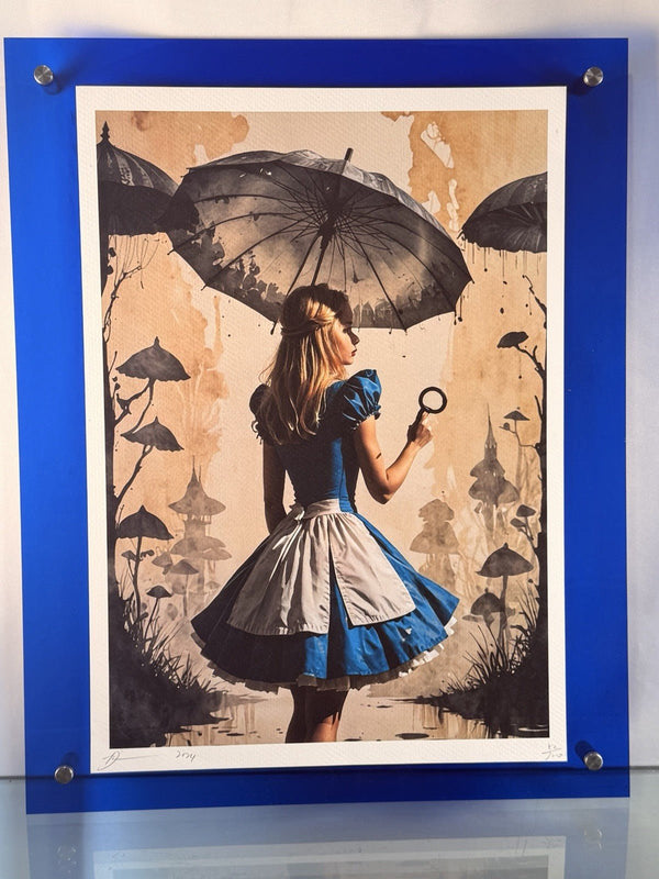 Death NYC Banksy Nola Umbrella Girl Van Gogh Starry Night Signed Pop Art Print - Gauntlet Gallery
