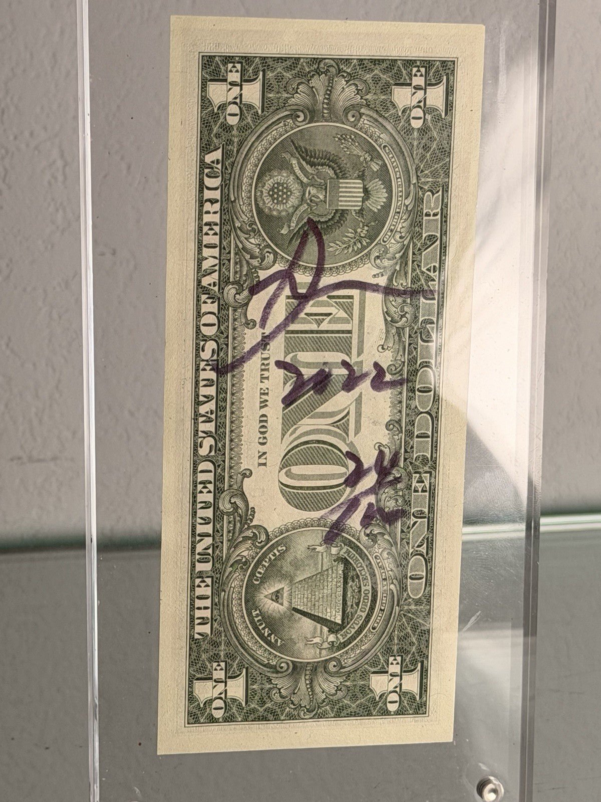 Death NYC — Charlie Brown Art on $1 Bill, Framed Print of 100 - Gauntlet Gallery