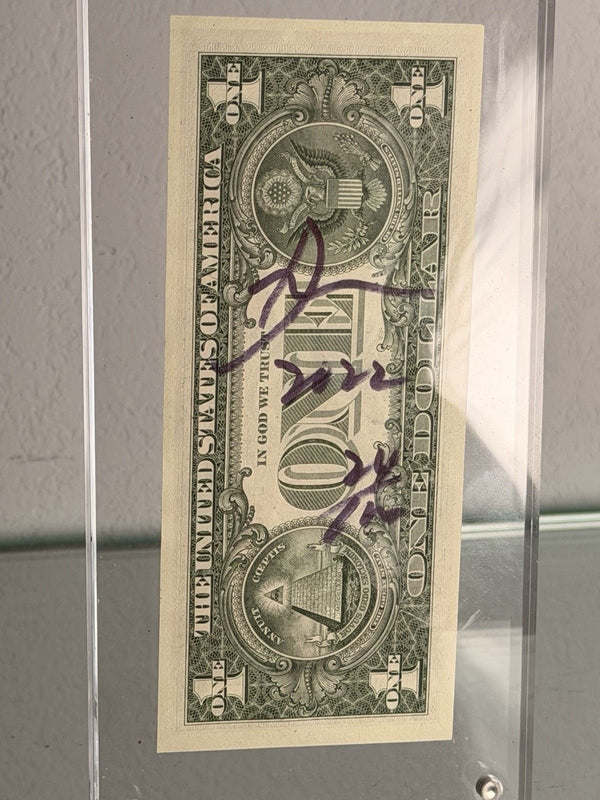 Death NYC — Charlie Brown Art on $1 Bill, Framed Print of 100 - Gauntlet Gallery