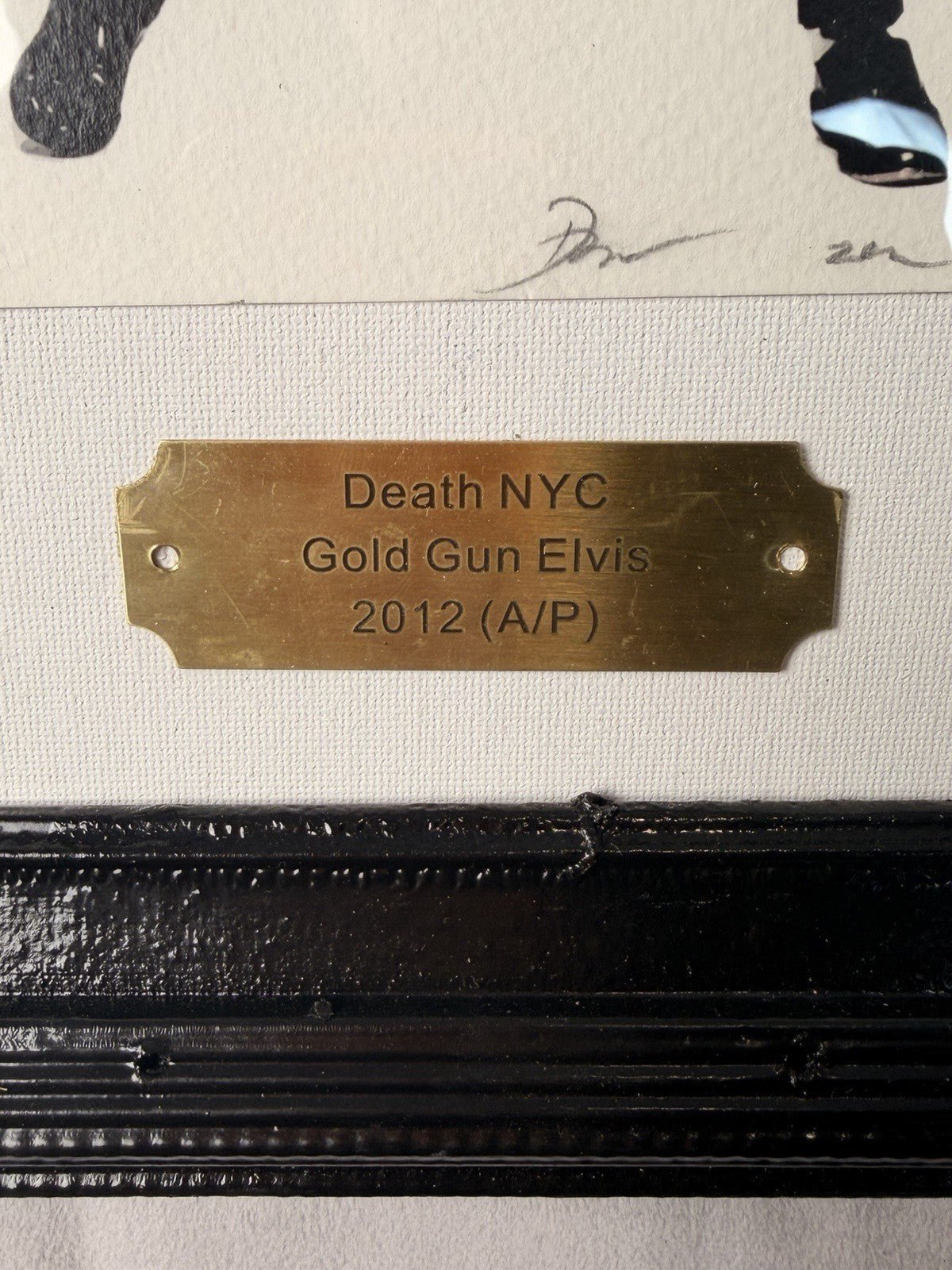 Death NYC — Gold Gun Elvis 2012 A/P Artist Proof Framed - Gauntlet Gallery