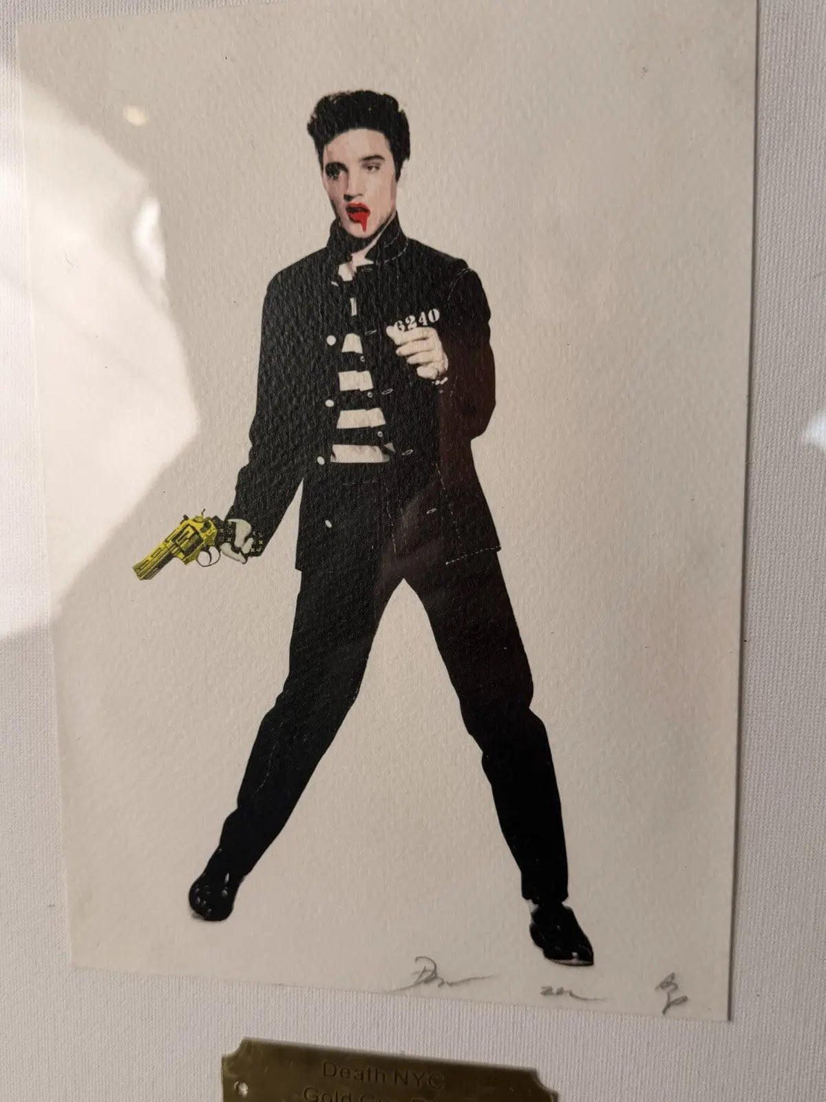 Death NYC Gold Gun Elvis 2012 A/P Artist Proof Signed Framed Art Print - Gauntlet GalleryGauntlet Gallery