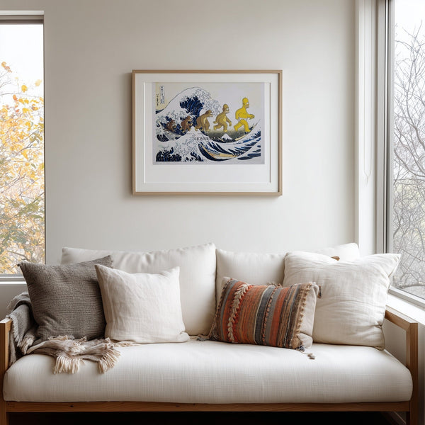 Death NYC — Homer Simpson Hokusai Great Wave, 100 by Death NYC - Gauntlet Gallery