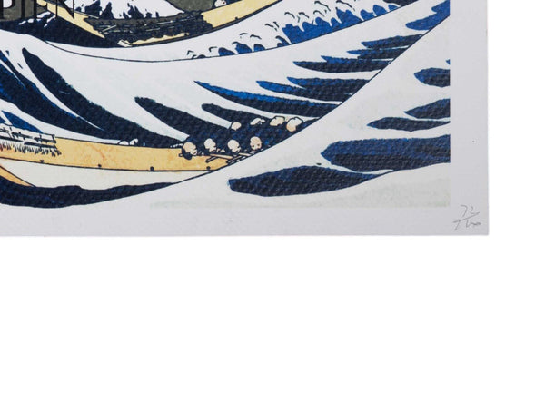 Death NYC — Homer Simpson Hokusai Great Wave, 100 by Death NYC - Gauntlet Gallery