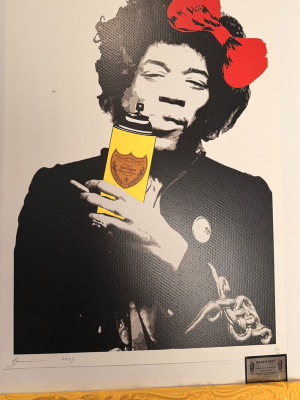 Death NYC — Jimi Hendrix Dom Perignon 2017 H/C Artist Proof Print - Gauntlet Gallery