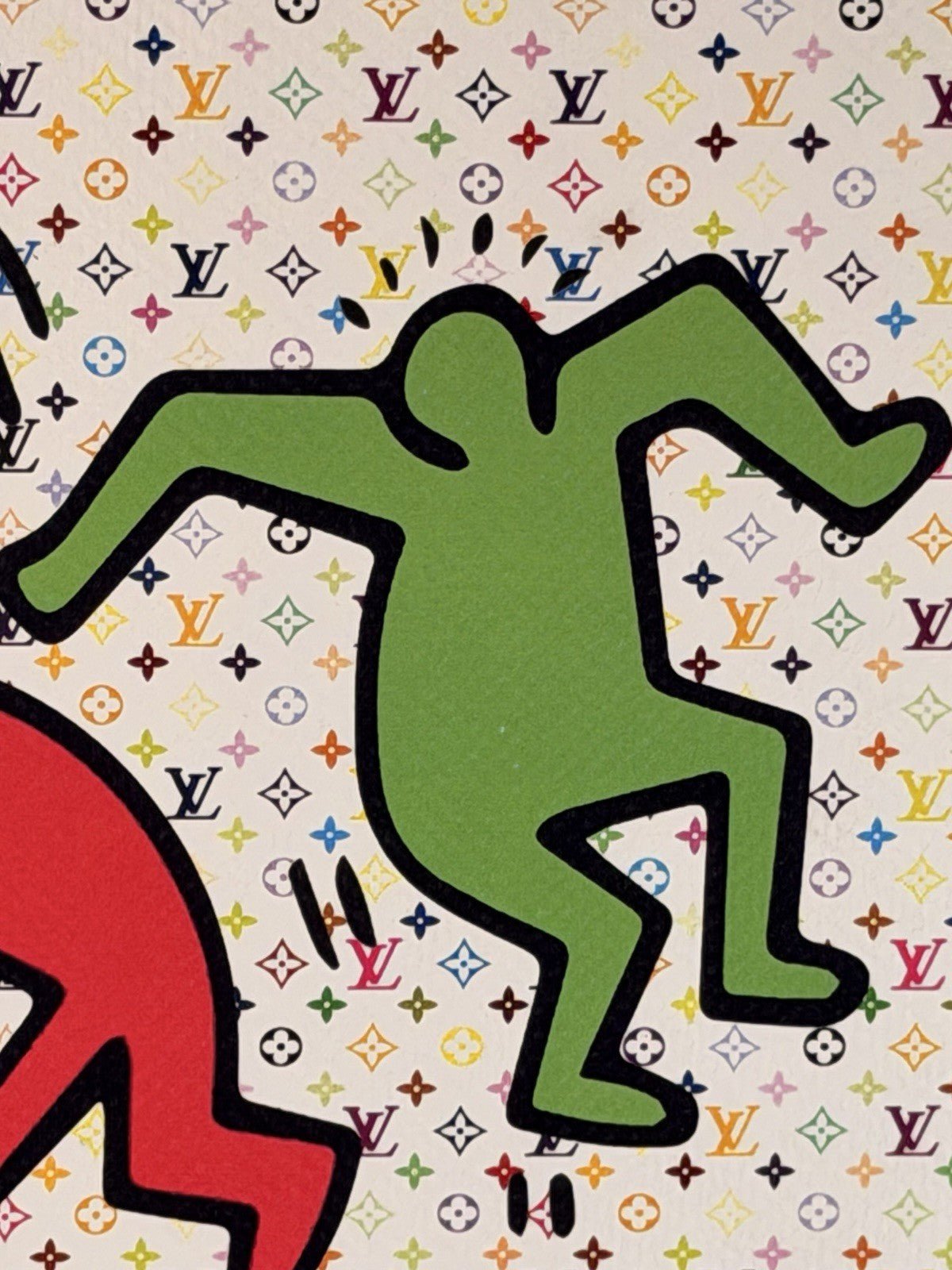 Death NYC Keith Haring Dancing Figures Louis Vuitton Signed Pop Art Print 2024 - Gauntlet Gallery
