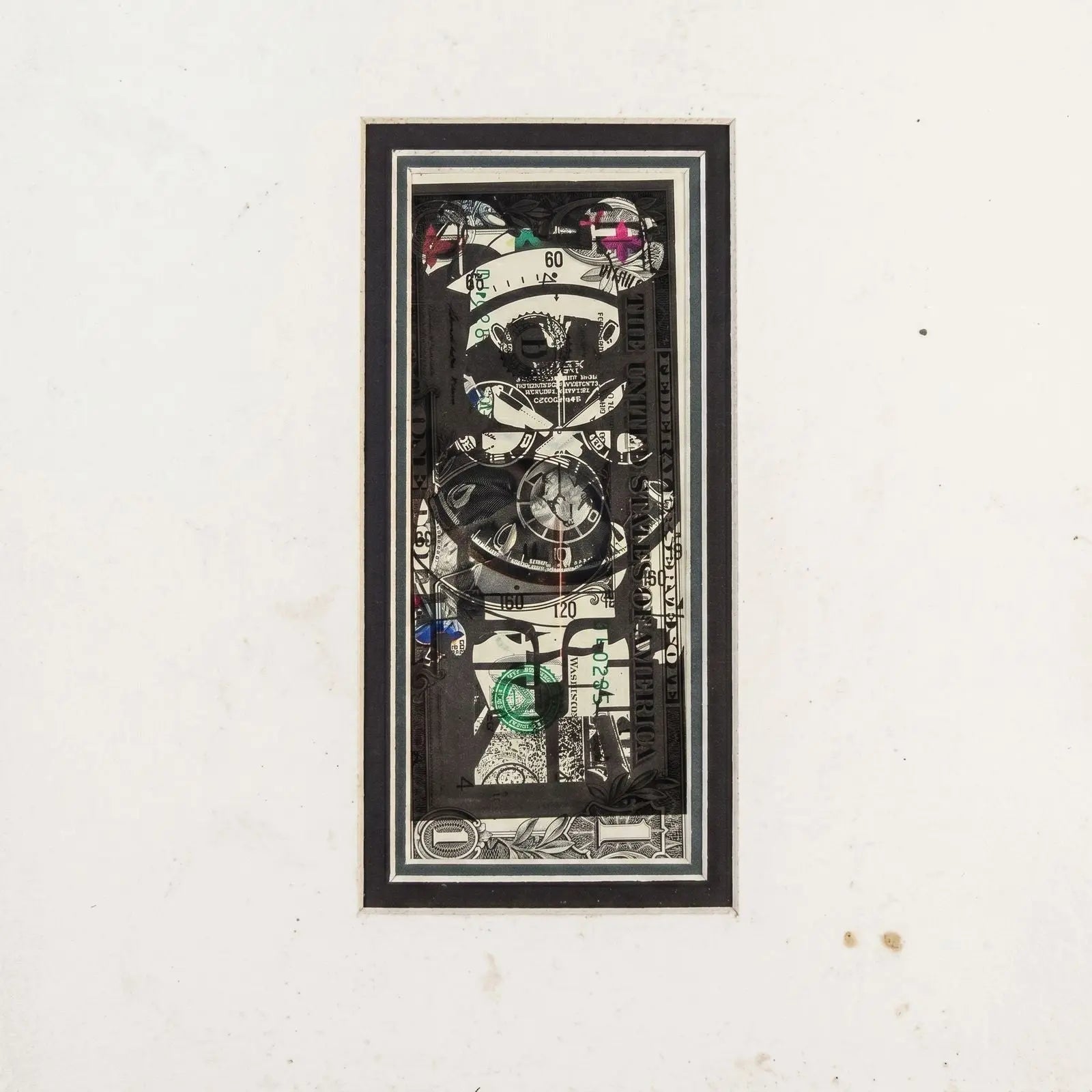 Death NYC Limited Edition BE@RBRICK × Rolex Pop Art Print on $1 Bill with COA - Gauntlet GalleryGauntlet Gallery
