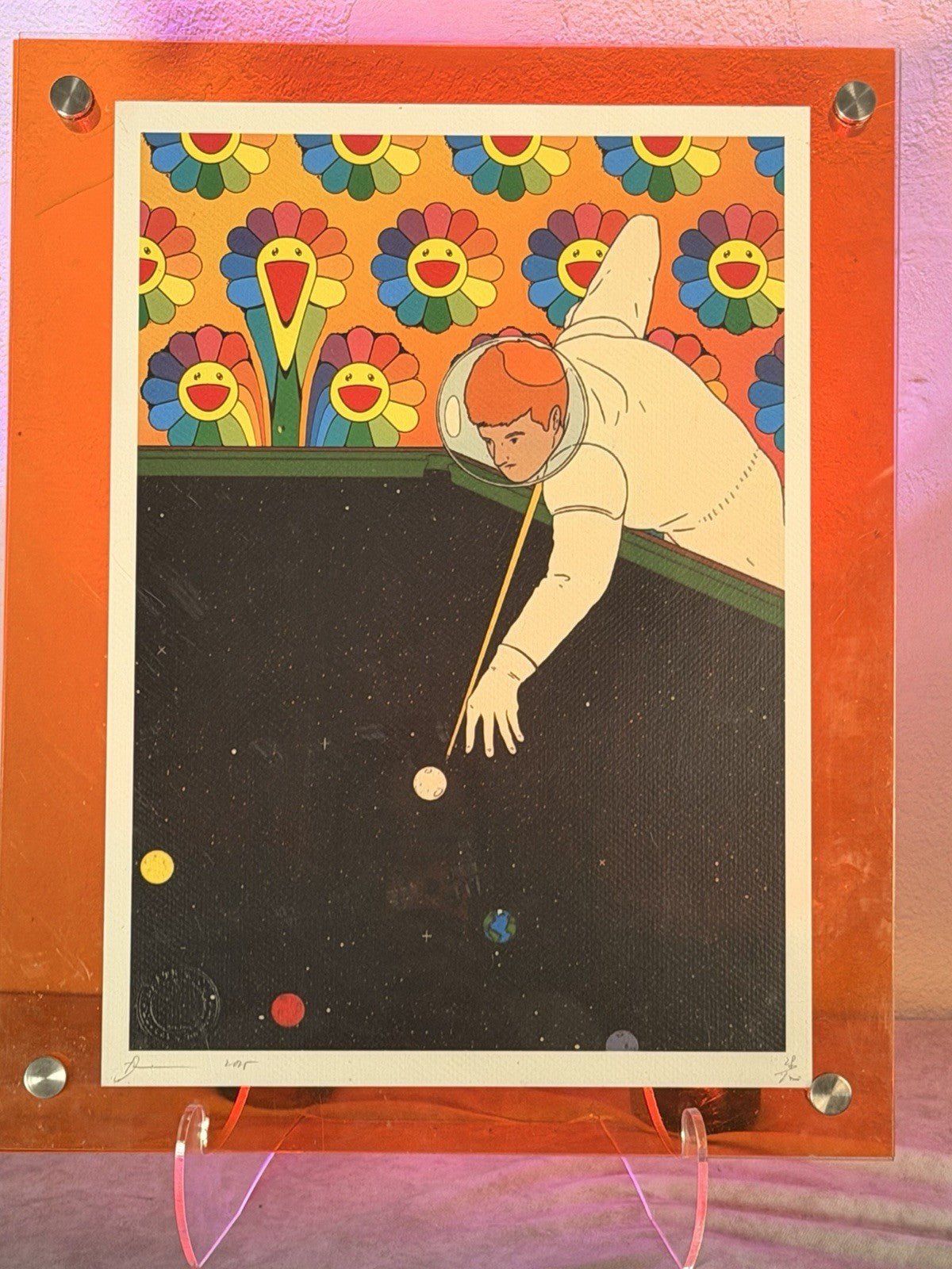 Death NYC — Ltd Edition Astronaut Pool Table Print x Murakami Flowers - Gauntlet Gallery
