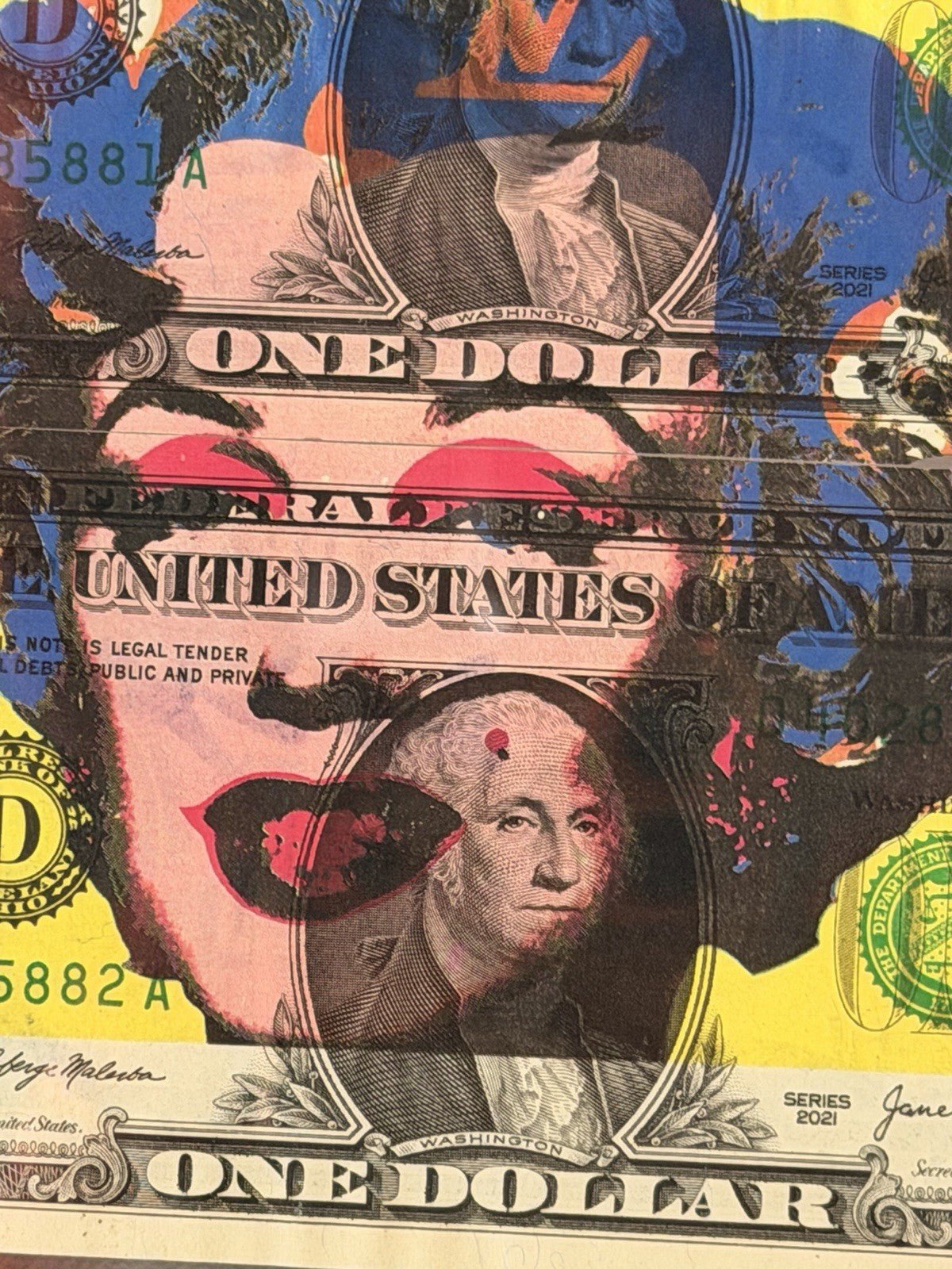 Death NYC — Marilyn Monroe LV $1 Dollar Mixed Media Framed - Gauntlet Gallery