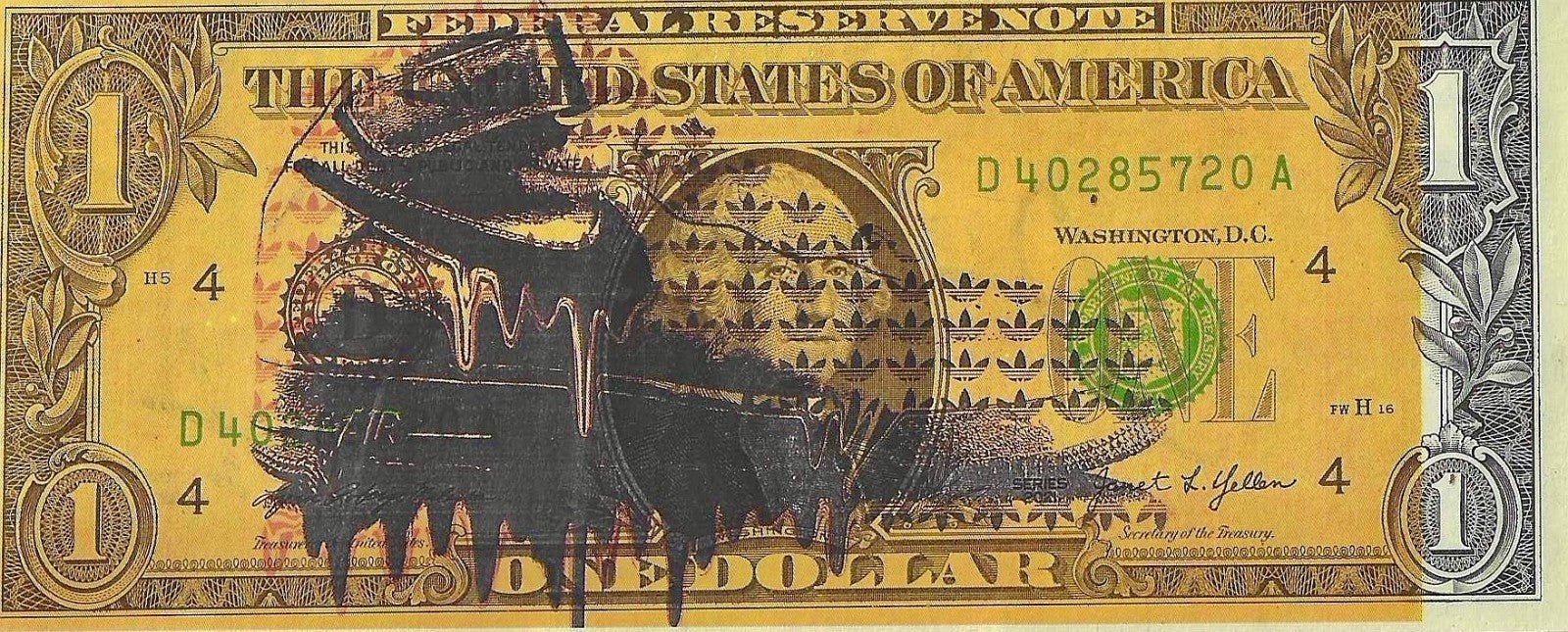 Death NYC –Nike Air Jordan $1 Dollar Bill Signed & Numbered RARE! - Gauntlet Gallery