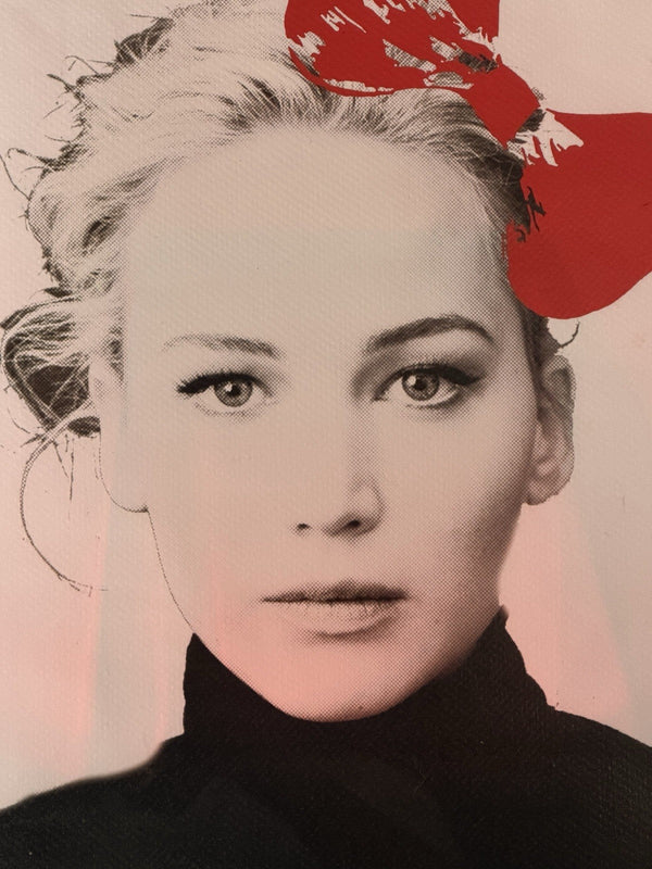 Death NYC — Print Hello Kitty Bow Portrait Pop Art Custom Red - Gauntlet Gallery