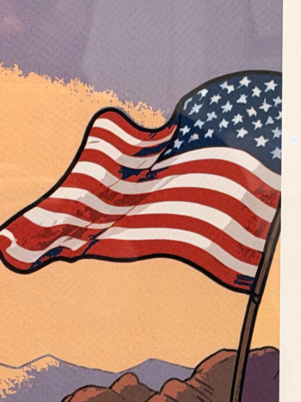 Death NYC — Snoopy American Flag Desert Framed - Gauntlet Gallery