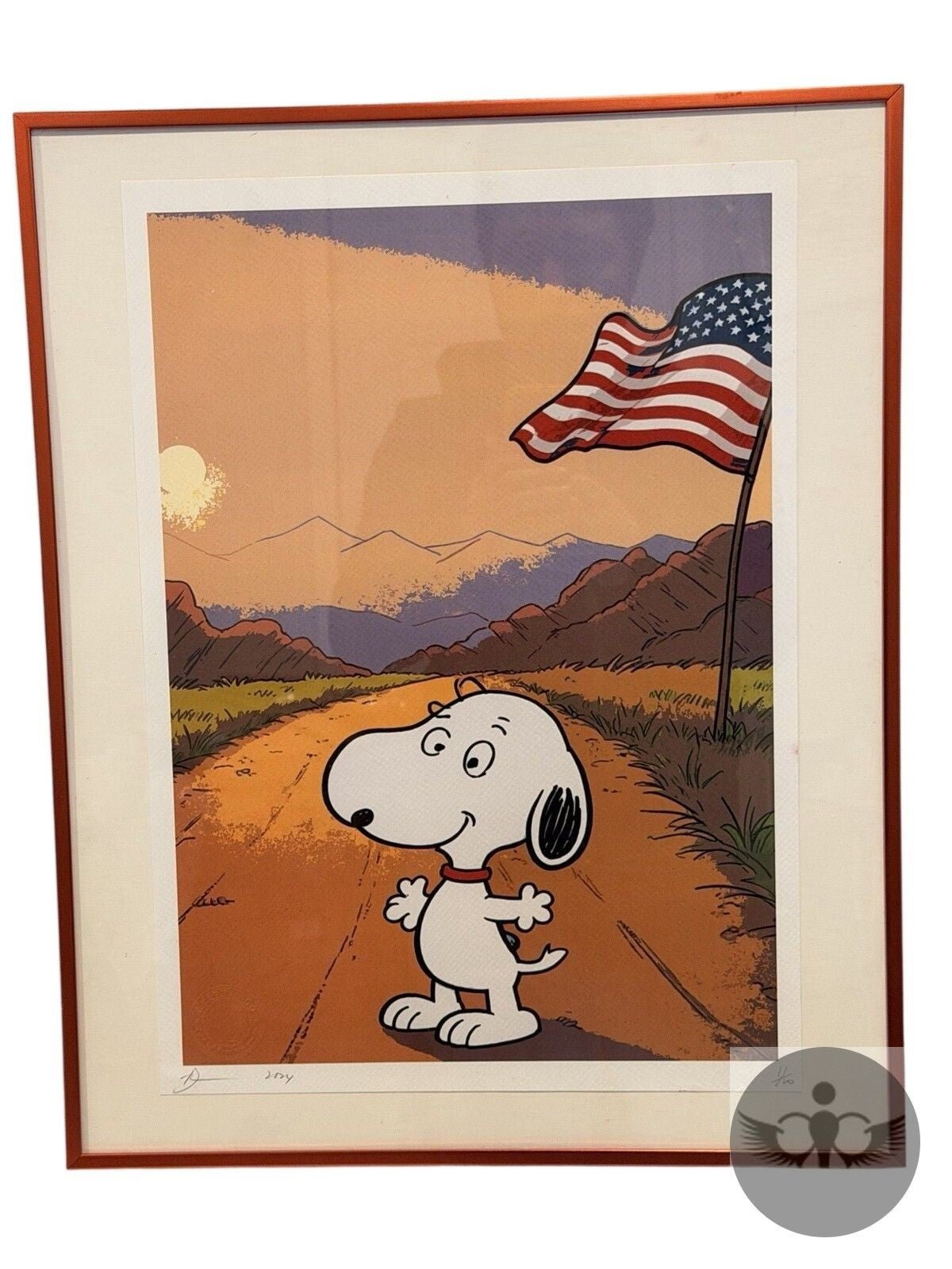 Death NYC — Snoopy American Flag Desert Framed - Gauntlet Gallery