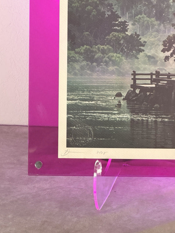 Death NYC — Snoopy & Woodstock Limited Ed Print in Hot Pink Acrylic Frame - Gauntlet Gallery