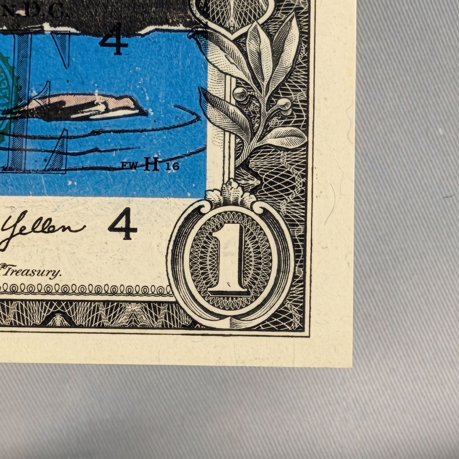 Death NYC Van Gogh Starry Night Snoopy Signed Dollar Bill Diptych Framed 2024 - Gauntlet Gallery