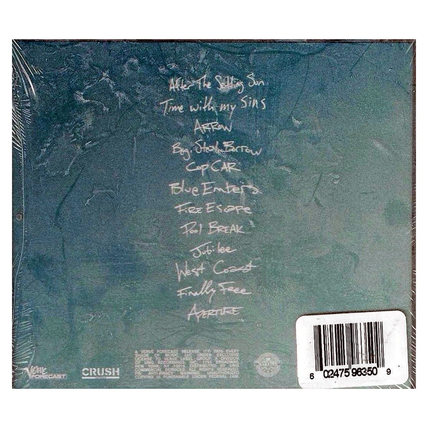 The Head and the Heart — Aperture back tracklist