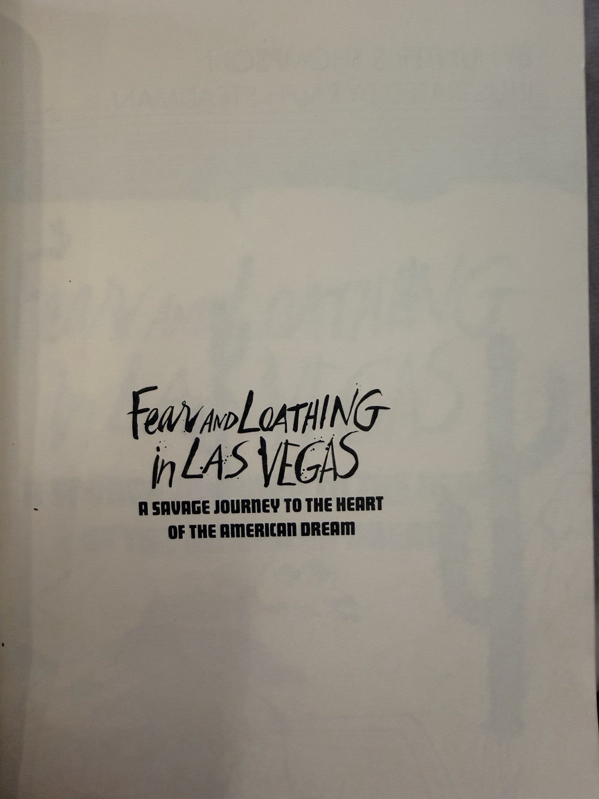 Hunter S. Thompson — Fear and Loathing in Las Vegas 1st Edition 1971 No DJ - Gauntlet Gallery