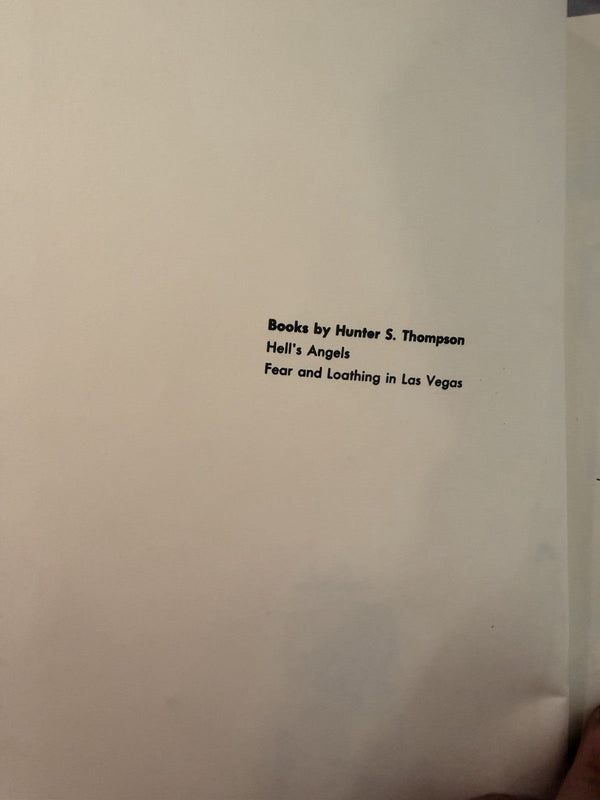 Hunter S. Thompson — Fear and Loathing in Las Vegas 1st Edition 1971 No DJ - Gauntlet Gallery