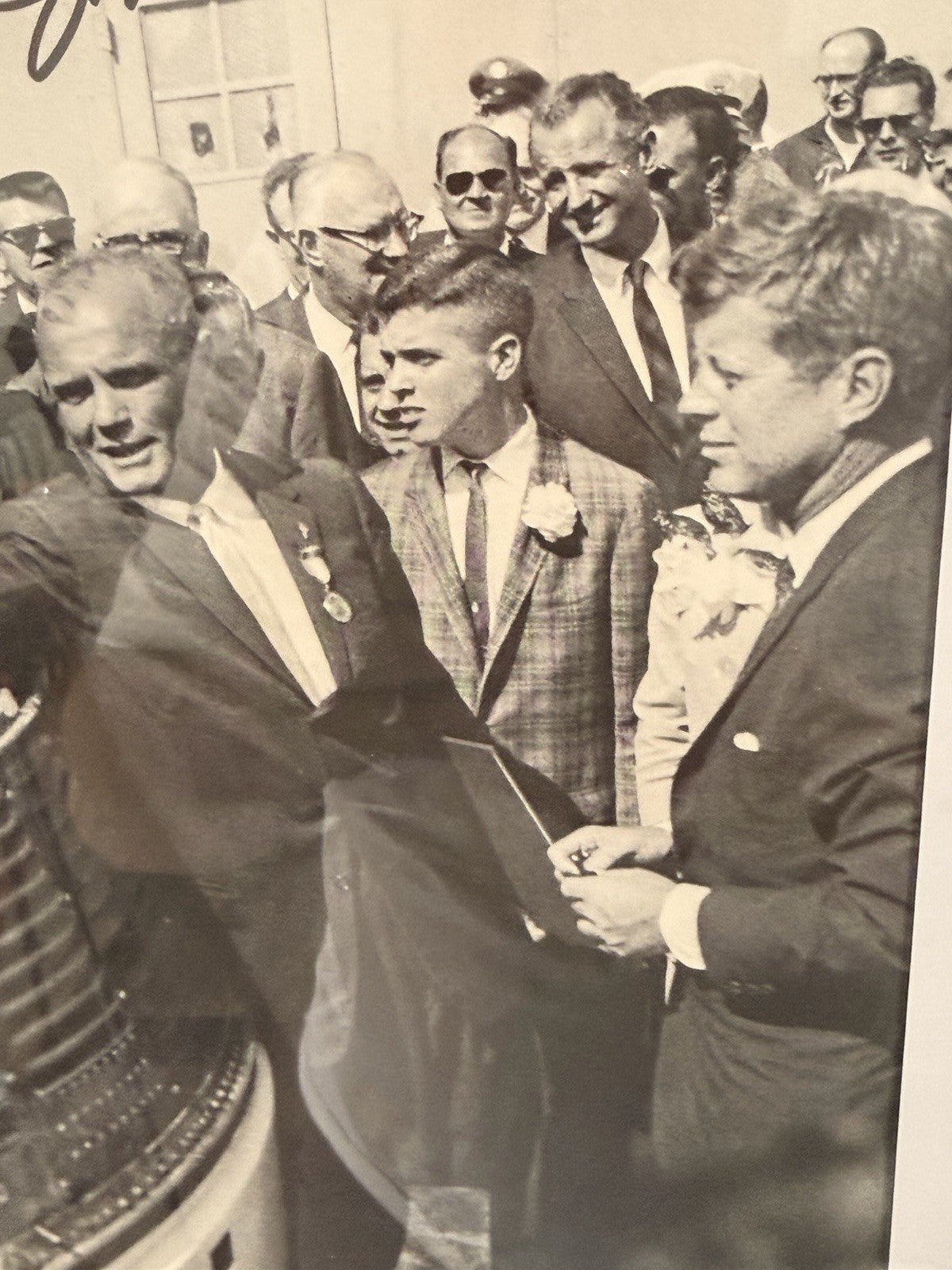John Glenn — 8x10 Photo Friendship 7 Mercury Capsule JFK - Gauntlet Gallery