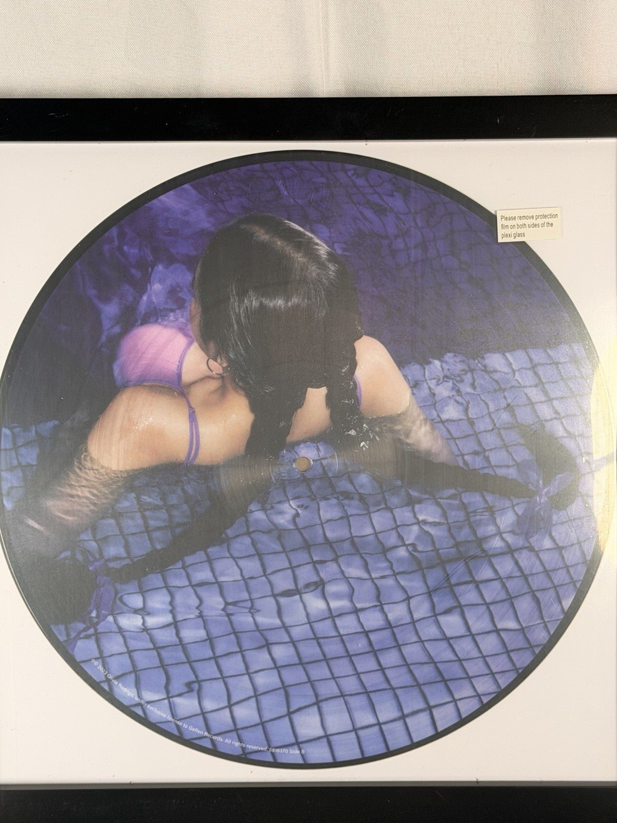 Olivia Rodrigo GUTS Limited Edition Purple Picture Disc Vinyl Framed Display 12" - Gauntlet Gallery