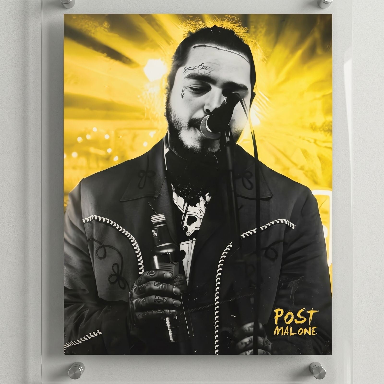 Post Malone Early Signed photo, two 11"x 14" framed JSA authenticated - Gauntlet Gallery