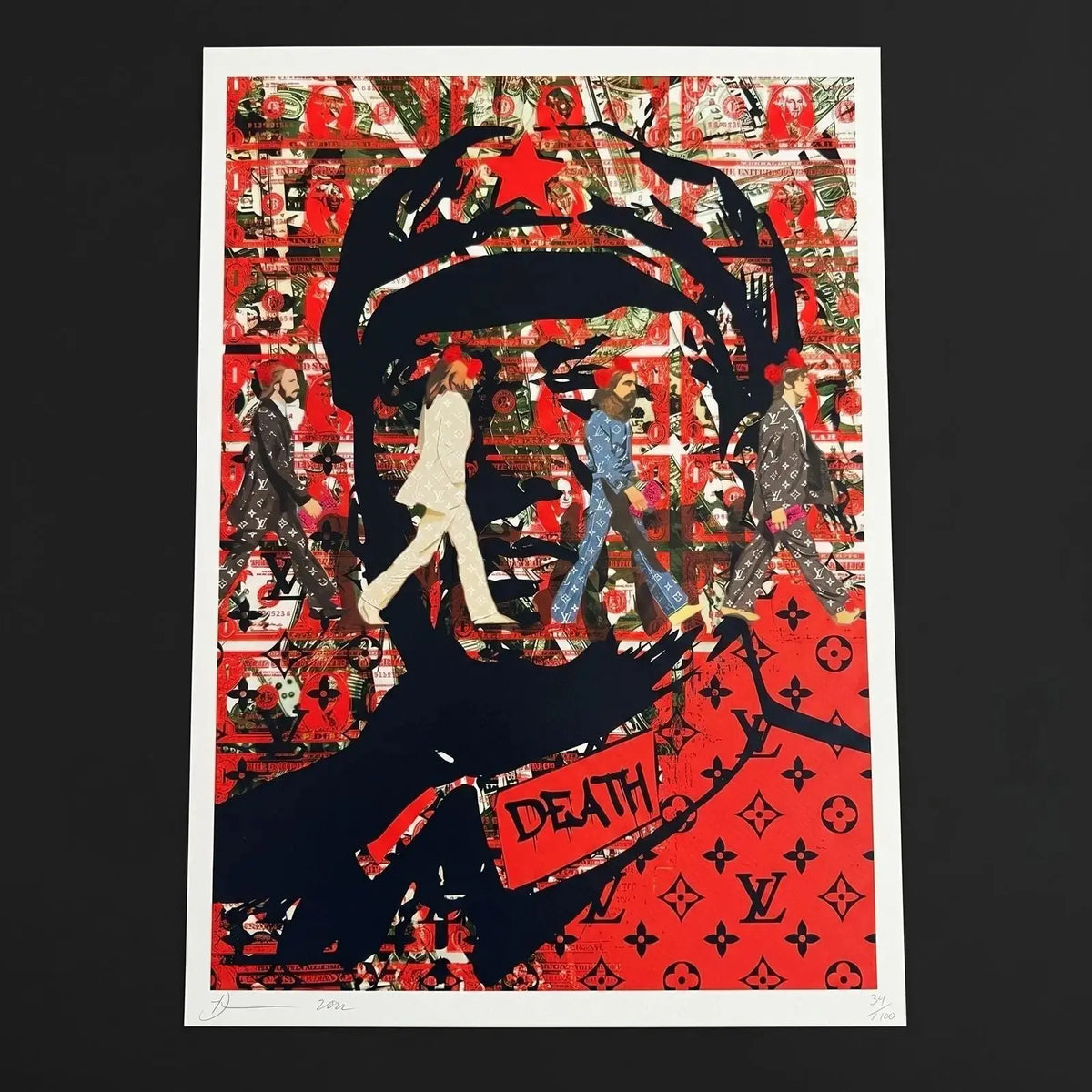 Rare Art - Death NYC Signed 34/100 Mao Zedong Beatles Abbey Road LV - Gauntlet Gauntlet Gallery