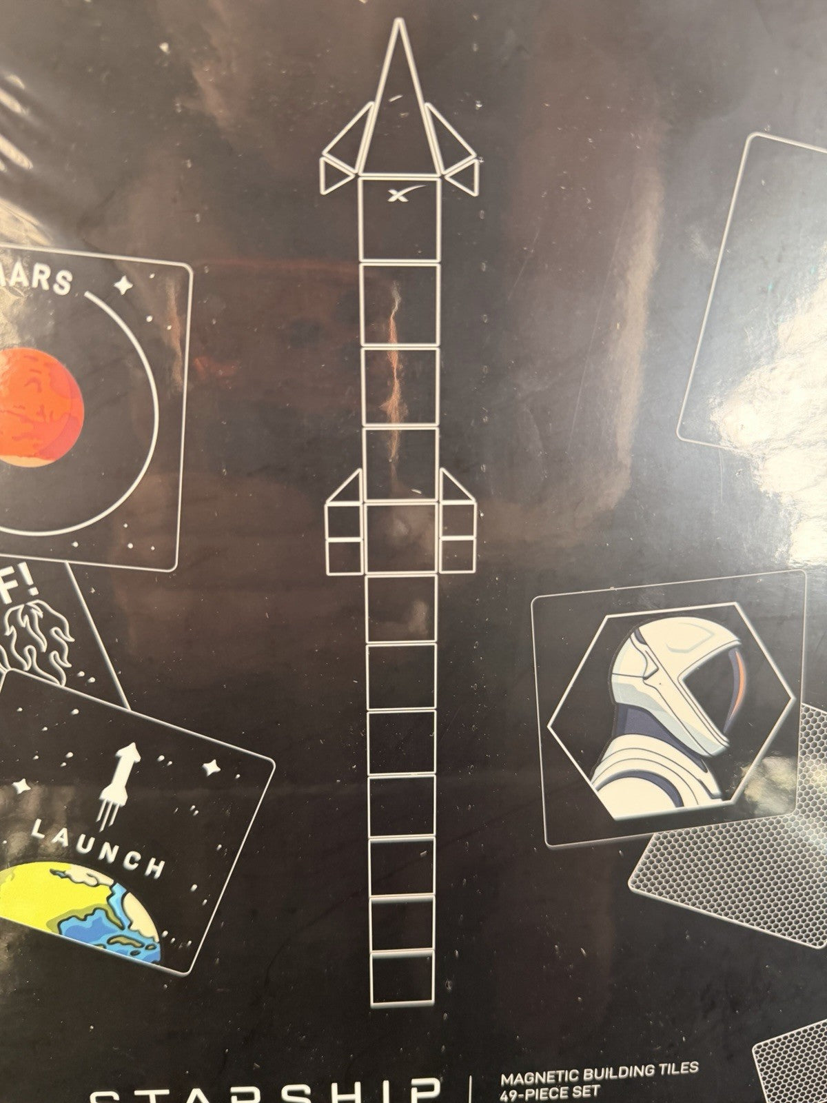 SpaceX Starship Magnetic Building Tiles 49-Piece Set - New Sealed Official