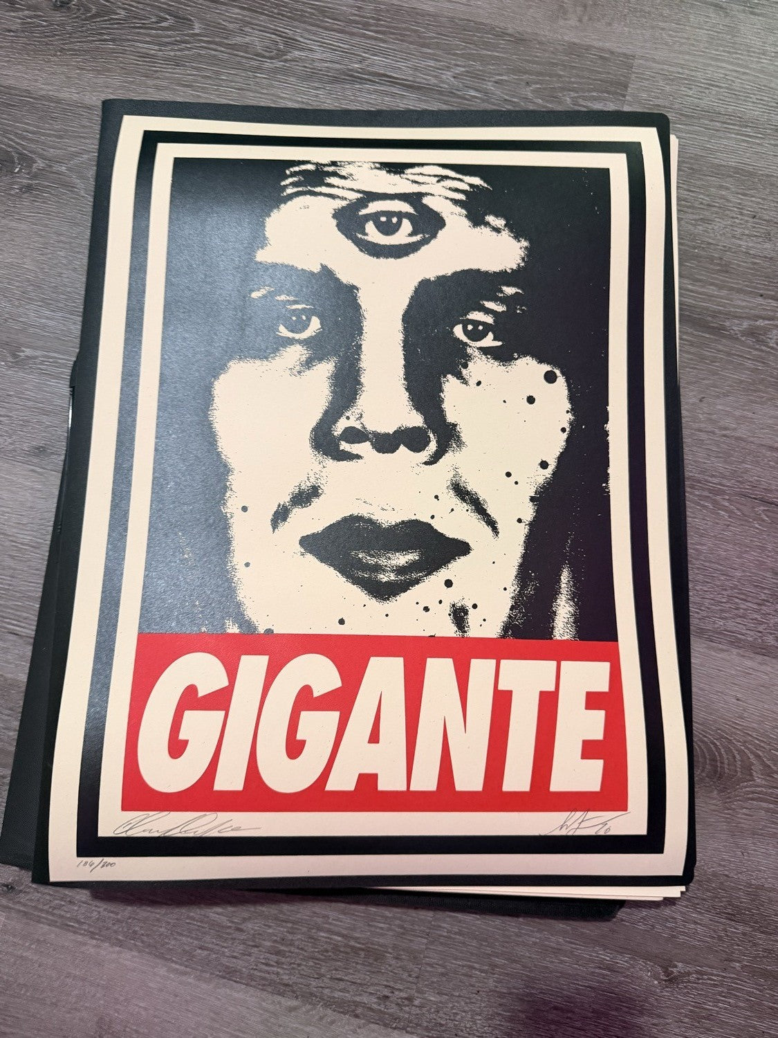 Shepard Fairey x Isaac Pelayo Gigante Signed Screenprint 186/300 OBEY Giant Art