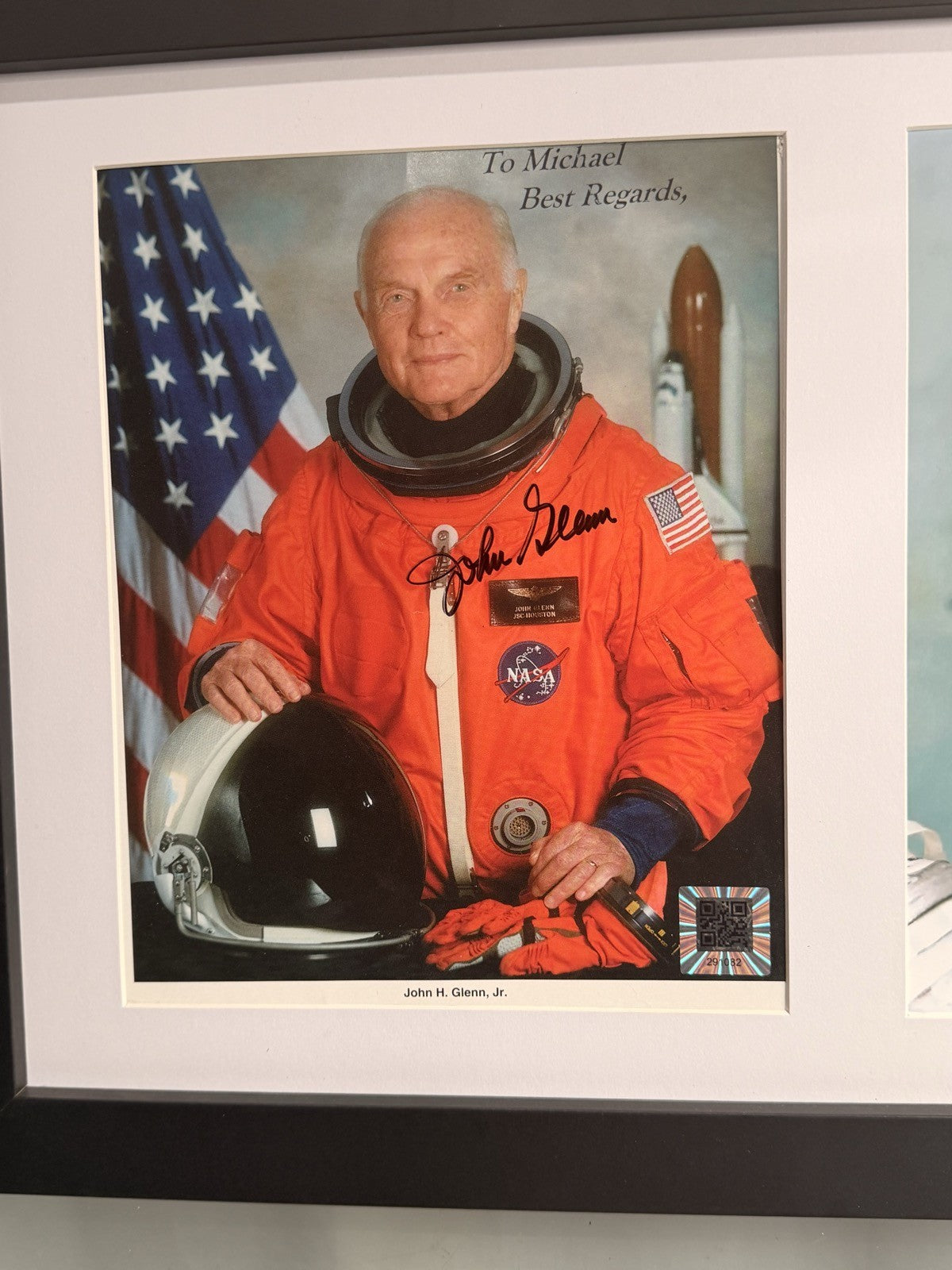 John Glenn Signed Autographed NASA Photo Display JSA Mercury Astronaut Framed