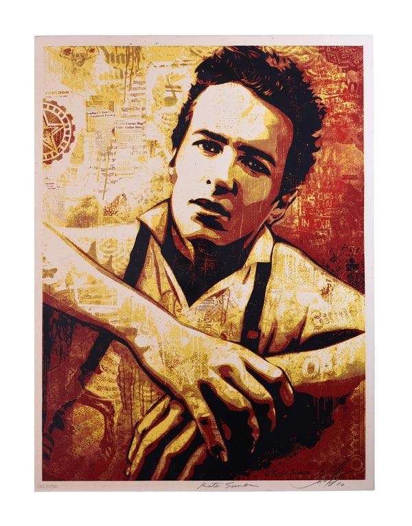 Shepard Fairey Strummer Canvas Print 2010 Signed Limited Edition Screen Print