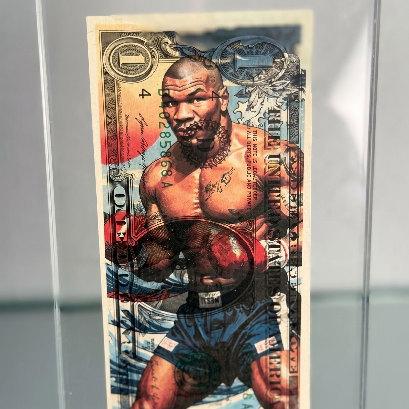 Mike Tyson $1 Bill Mixed Media Art | Signed Numbered Limited Edition /100
