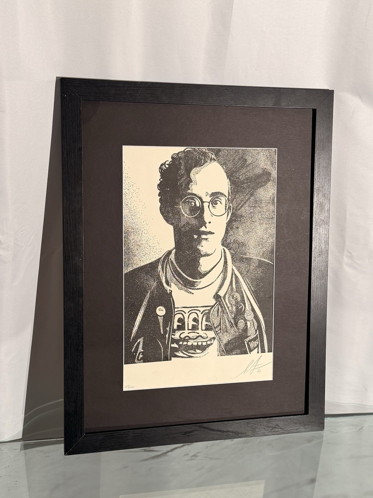 Shepard Fairey Keith Haring Signed Numbered FRAMED Print 2020 Obey Giant 23/450