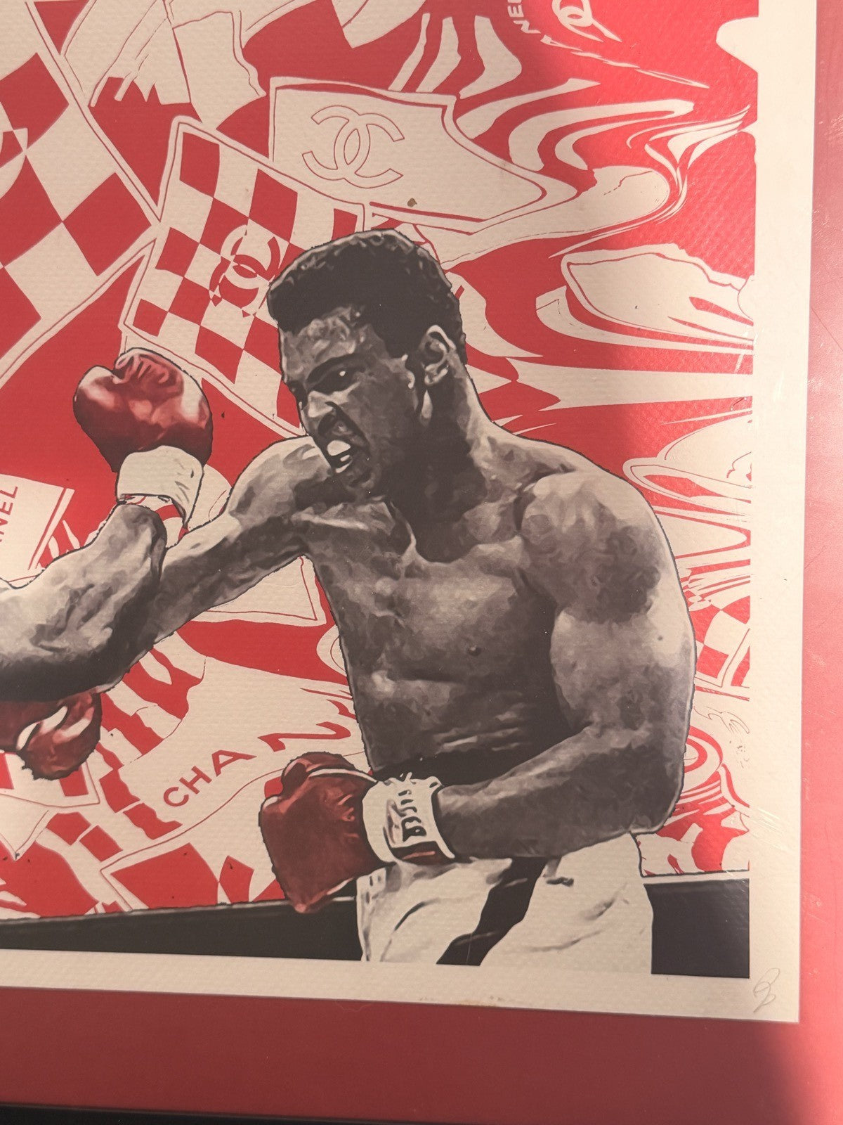 Death NYC Signed Mike Tyson vs Muhammad Ali Chanel Framed 16x20 Print COA /100