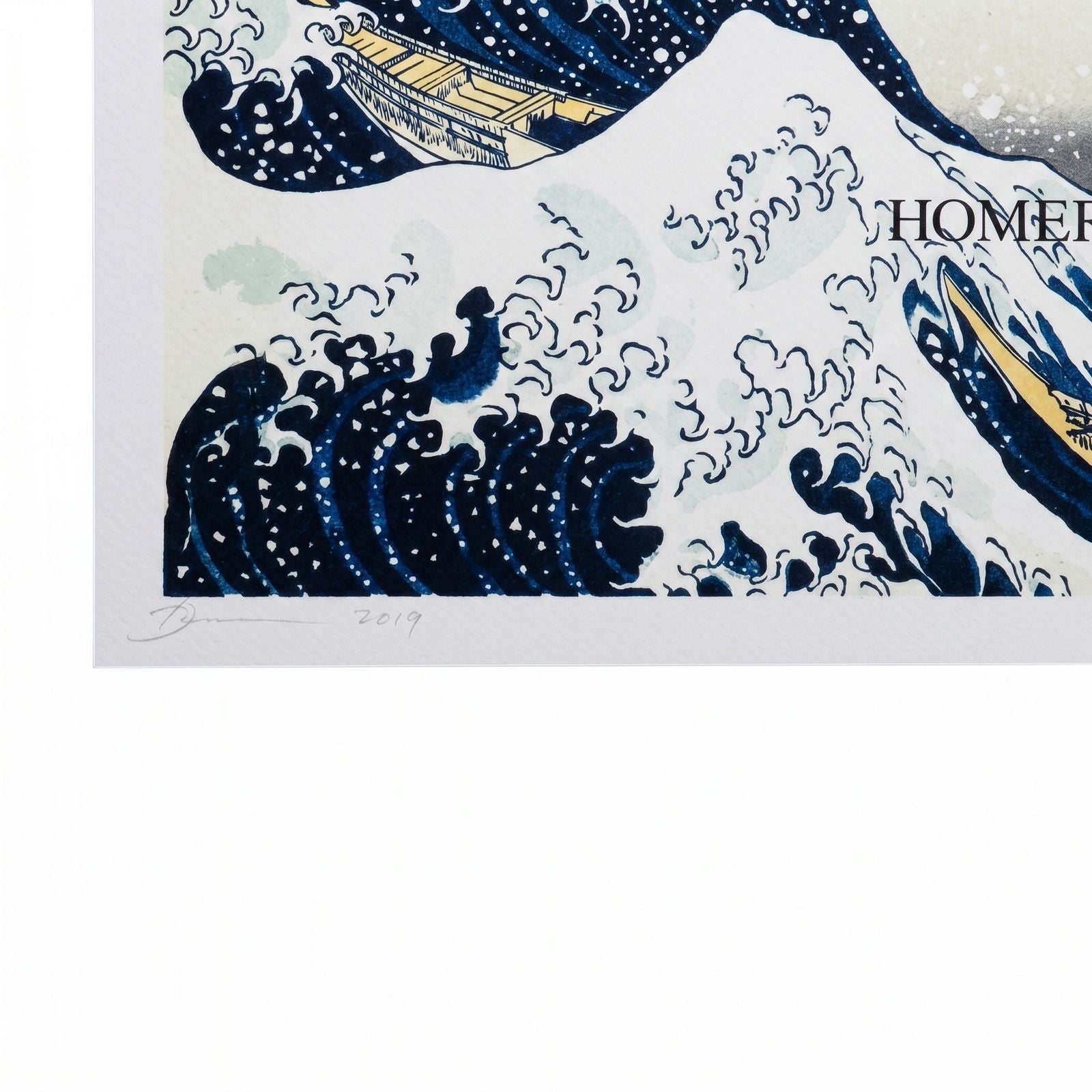 Homer Simpson Hokusai Great Wave Art Print, Hand-Signed Ltd Ed /100 by Death NYC