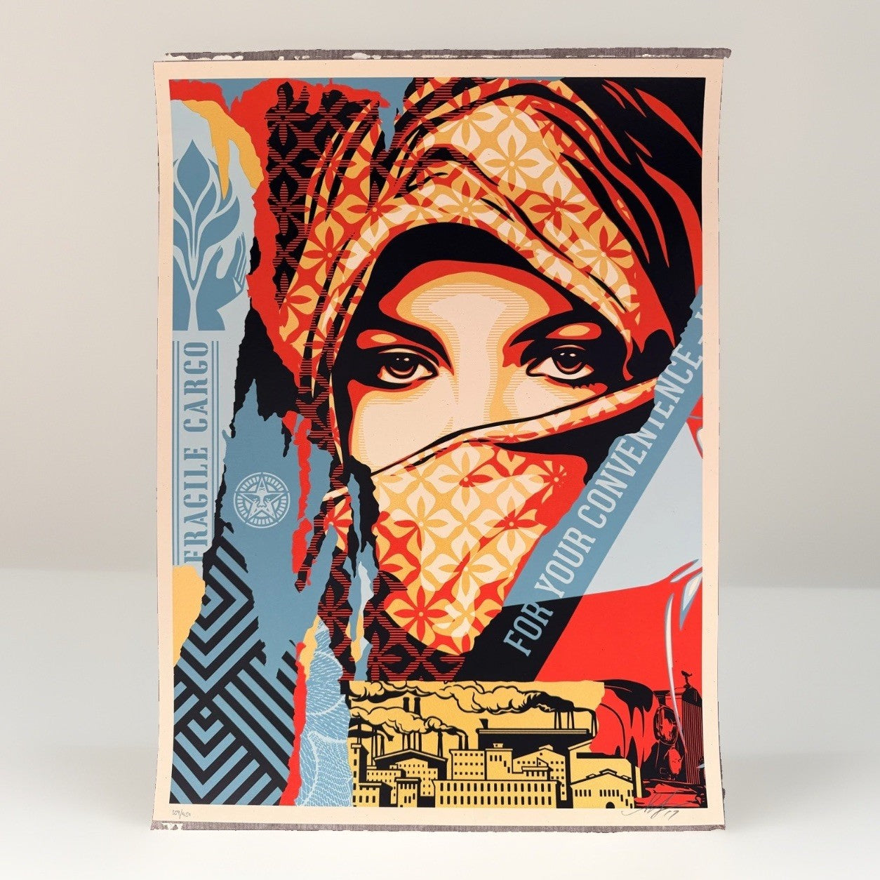 Shepard Fairey Fragile Cargo Signed Numbered Screen Print Obey Giant 357/450