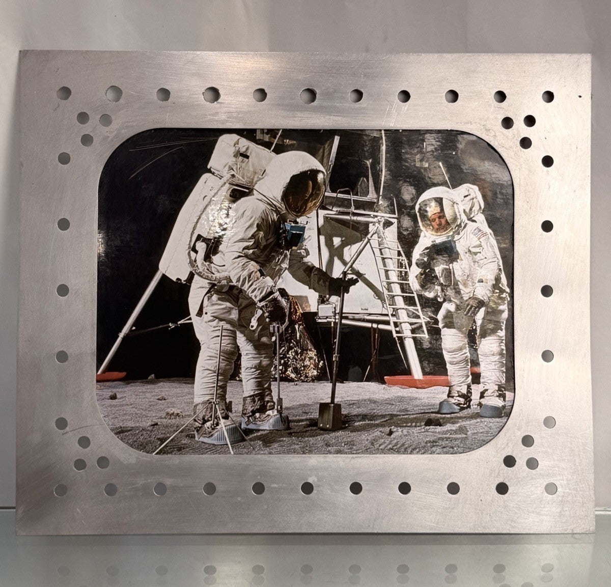 Apollo Astronauts Lunar Experiment NASA Photo Riveted Aluminum Spacecraft Frame