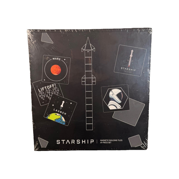 SpaceX Starship Magnetic Building Tiles 49-Piece Set - New Sealed Official
