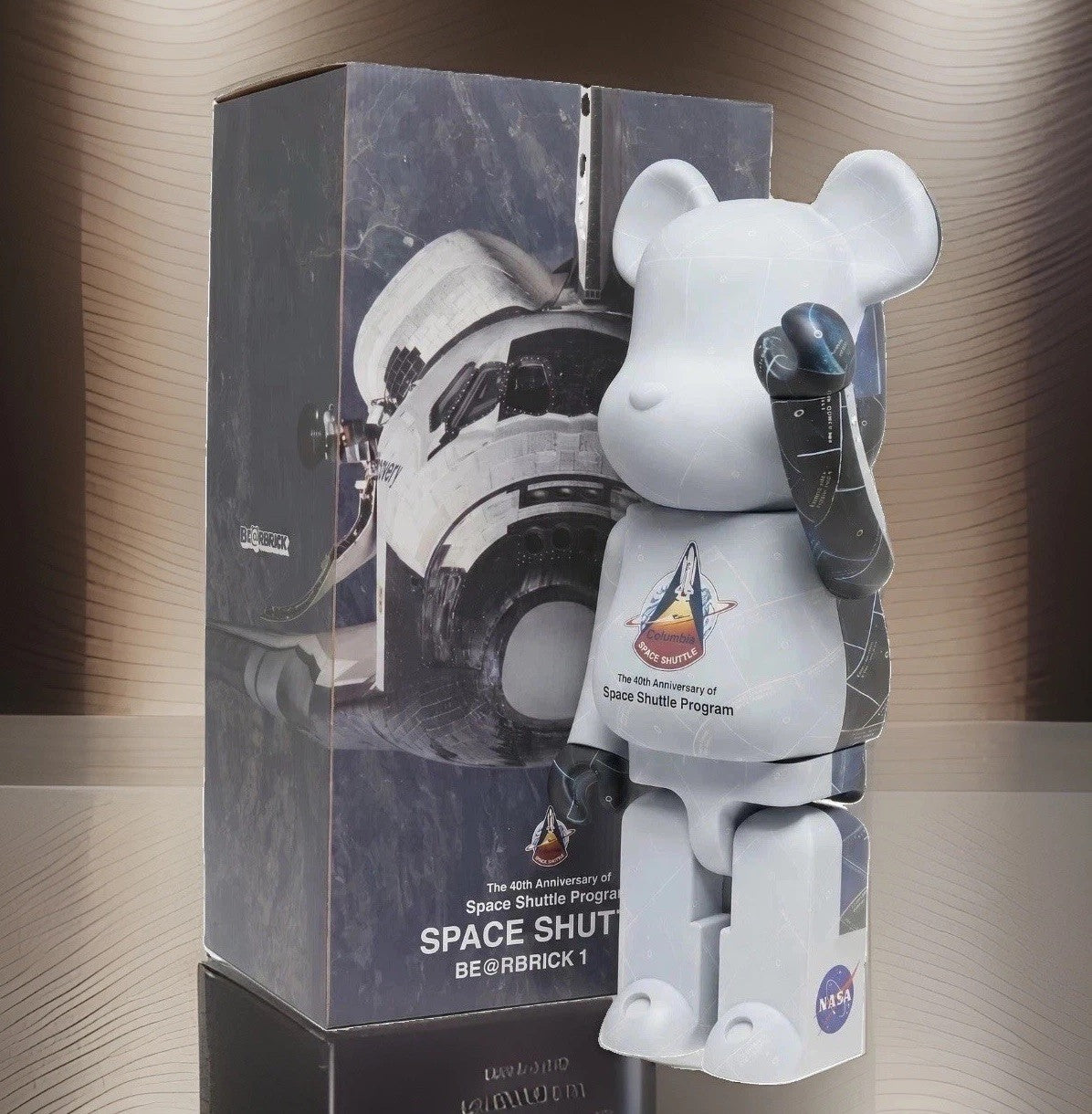 Medicom BE@RBRICK NASA Space Shuttle Columbia 40th Anniversary 1000% Mint New