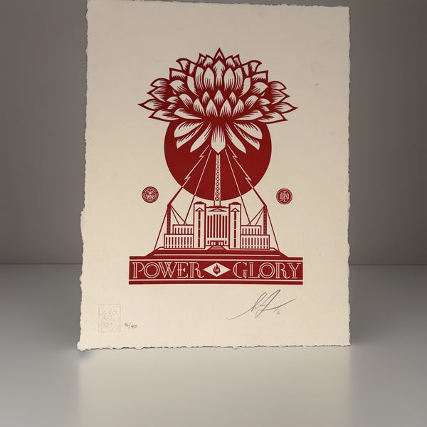 Shepard Fairey Power & Glory Signed Numbered Letterpress OBEY 2016 /450 18x24