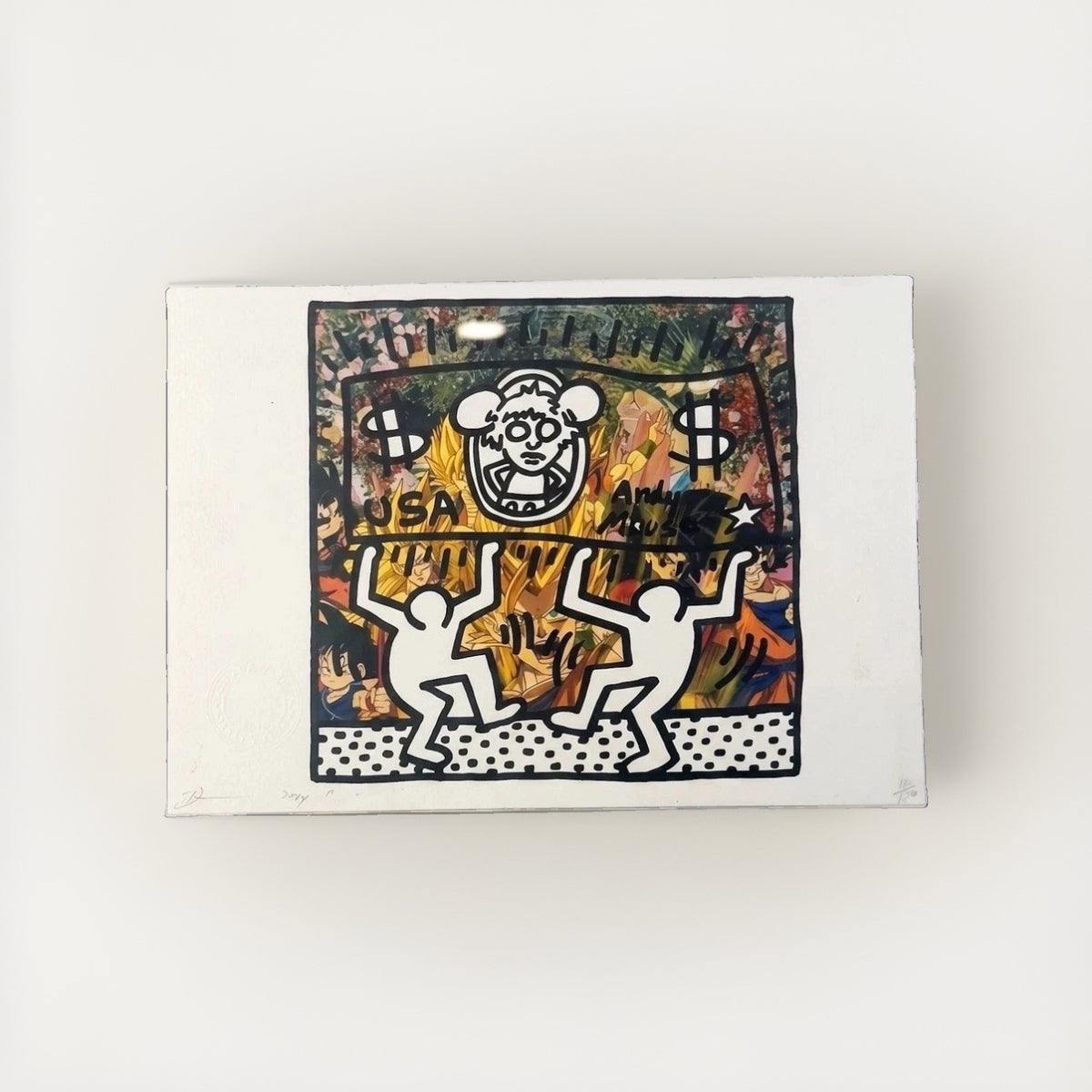 Death NYC Keith Haring Andy Mouse Dragon Ball Z Signed 12/50 2024 Pop Art Print