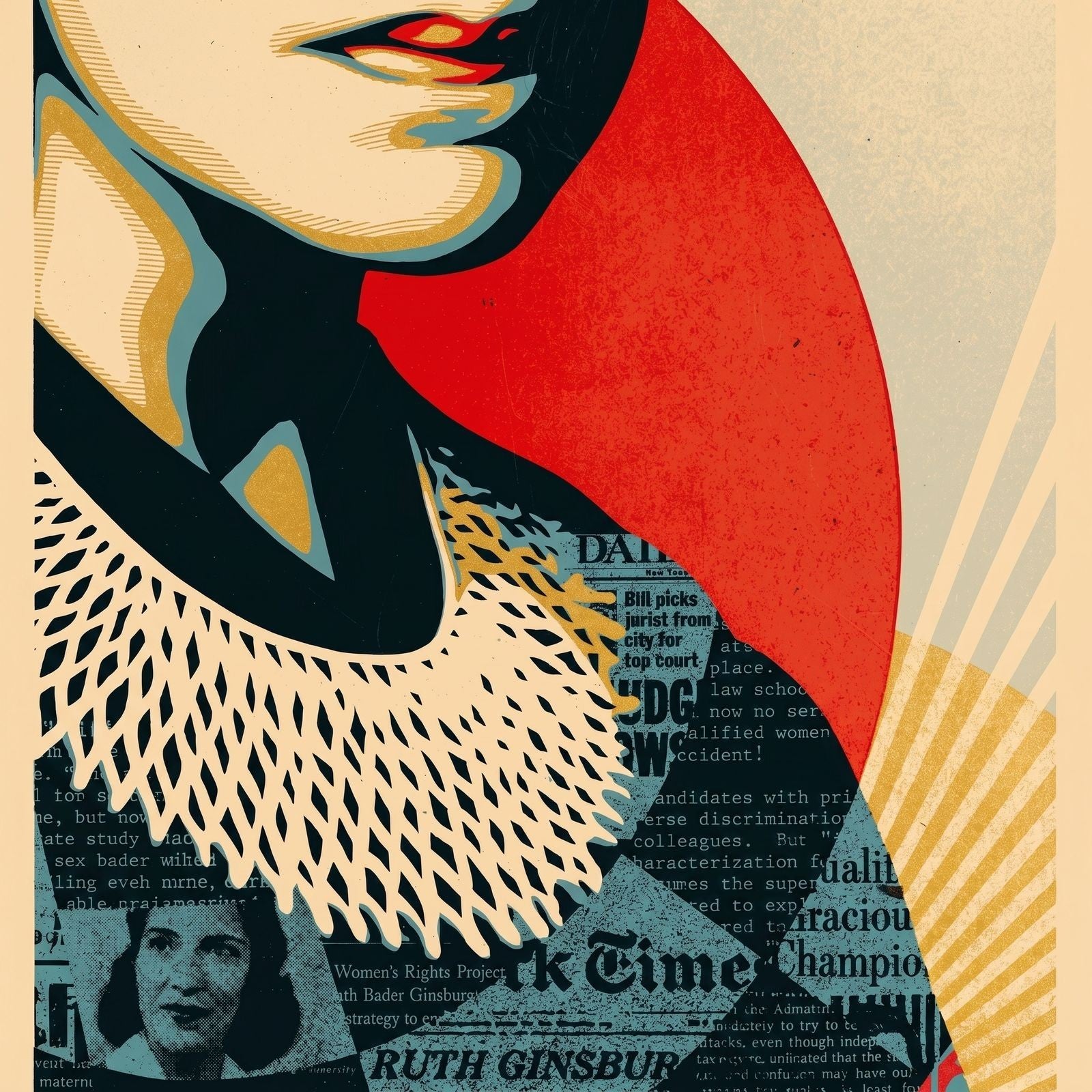Shepard Fairey RBG A Champion of Justice Signed Limited Edition Print A/P 2021