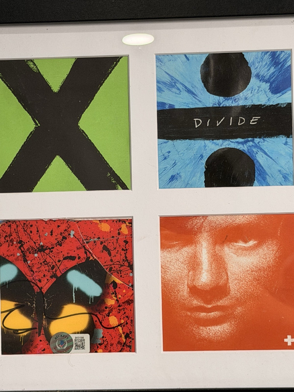 Ed Sheeran Signed Autographed Album Art Display Beckett BAS X Divide Framed