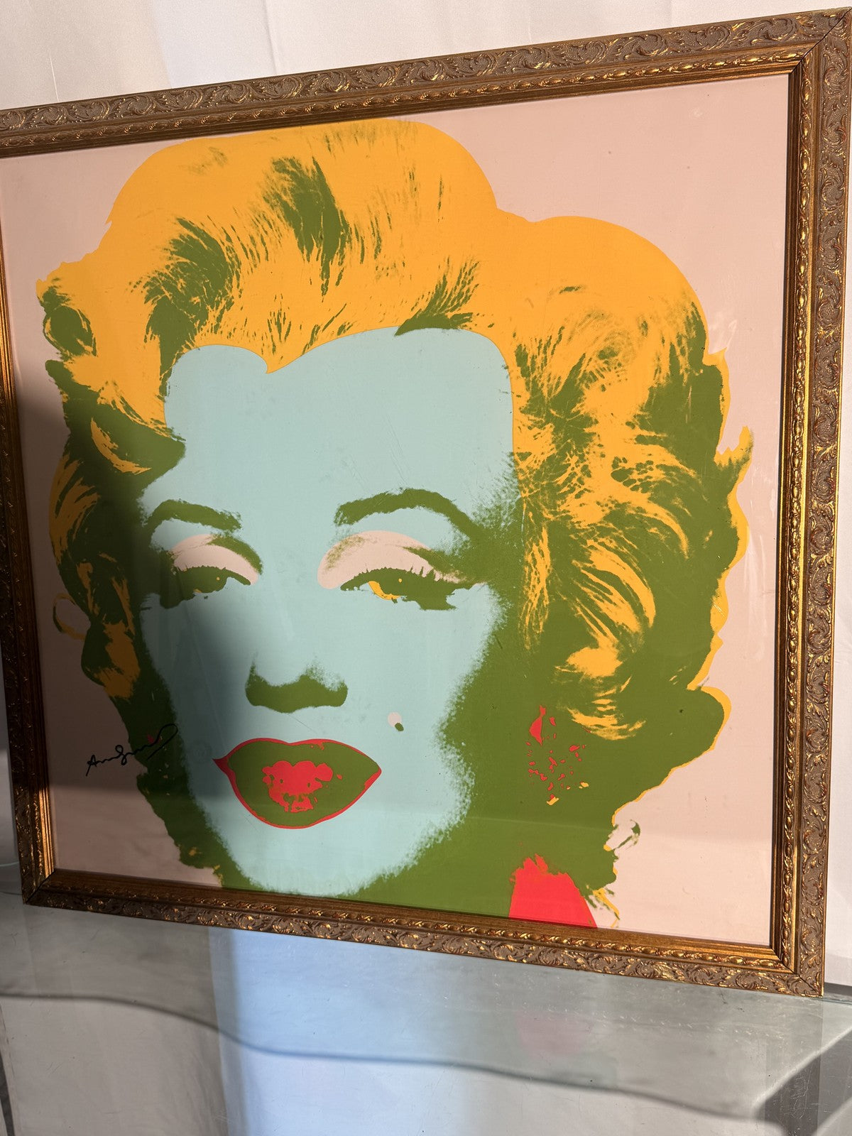 Marilyn Screen Print Signed Andy Warhol w/ Estate Stamps - UNVERIFIED As-Is