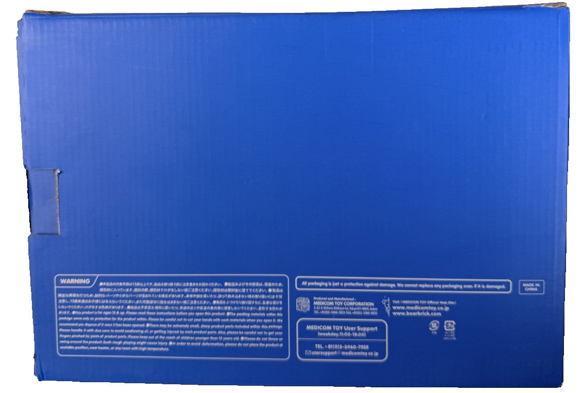 KAWS Time Off BFF Vinyl Figure Blue 2023 Medicom Toy 14" Reclining with Box