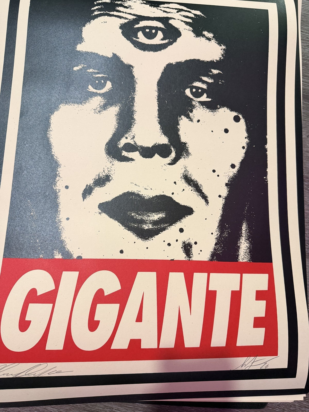 Shepard Fairey Gigante Andre the Giant Signed Numbered Screen Print OBEY /300